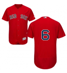 Men's Majestic Boston Red Sox #6 Johnny Pesky Red Alternate Flex Base Authentic Collection MLB Jersey