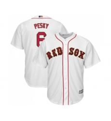 Youth Boston Red Sox #6 Johnny Pesky Authentic White 2019 Gold Program Cool Base Baseball Jersey