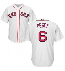 Youth Majestic Boston Red Sox #6 Johnny Pesky Authentic White Home Cool Base MLB Jersey