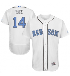 Men's Majestic Boston Red Sox #14 Jim Rice Authentic White 2016 Father's Day Fashion Flex Base MLB Jersey