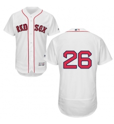 Men's Majestic Boston Red Sox #26 Wade Boggs White Home Flex Base Authentic Collection MLB Jersey