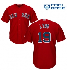 Youth Majestic Boston Red Sox #19 Fred Lynn Replica Red Alternate Home Cool Base MLB Jersey
