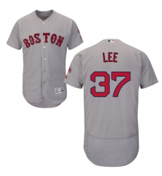 Men's Majestic Boston Red Sox #37 Bill Lee Grey Road Flex Base Authentic Collection MLB Jersey
