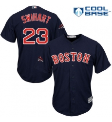 Youth Majestic Boston Red Sox #23 Blake Swihart Authentic Navy Blue Alternate Road Cool Base 2018 World Series Champions MLB Jersey