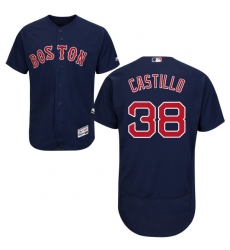 Men's Majestic Boston Red Sox #38 Rusney Castillo Navy Blue Alternate Flex Base Authentic Collection MLB Jersey