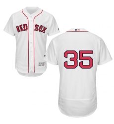 Men's Majestic Boston Red Sox #35 Steven Wright White Home Flex Base Authentic Collection MLB Jersey