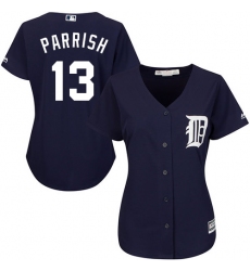Women's Majestic Detroit Tigers #13 Lance Parrish Replica Navy Blue Alternate Cool Base MLB Jersey