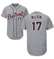 Men's Majestic Detroit Tigers #17 Denny Mclain Replica Grey Road Cool Base MLB Jersey