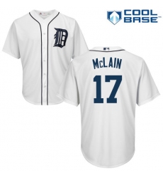 Men's Majestic Detroit Tigers #17 Denny Mclain Replica White Home Cool Base MLB Jersey