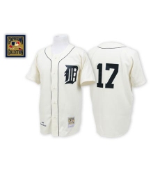 Men's Mitchell and Ness Detroit Tigers #17 Denny Mclain Replica White Throwback MLB Jersey