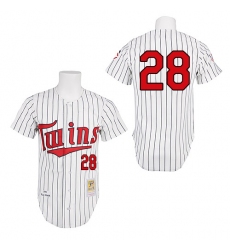 Men's Mitchell and Ness 1991 Minnesota Twins #28 Bert Blyleven Authentic White Throwback MLB Jersey