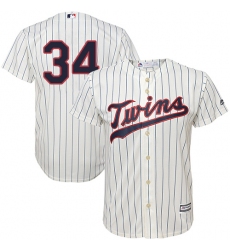 Youth Majestic Minnesota Twins #34 Kirby Puckett Authentic Cream Alternate Cool Base MLB Jersey