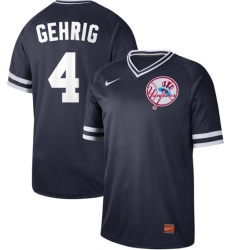 Men's Nike New York Yankees #4 Lou Gehrig Navy Authentic Cooperstown Collection Stitched Baseball Jersey