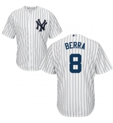 Youth Majestic New York Yankees #8 Yogi Berra Authentic White Home MLB Jersey