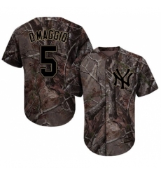 Men's Majestic New York Yankees #5 Joe DiMaggio Authentic Camo Realtree Collection Flex Base MLB Jersey