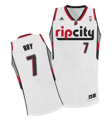 Men's Adidas Portland Trail Blazers #7 Brandon Roy Authentic White Throwback NBA Jersey