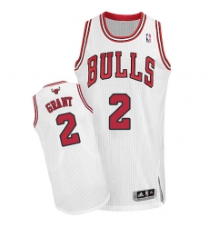 Men's Adidas Chicago Bulls #2 Jerian Grant Authentic White Home NBA Jersey