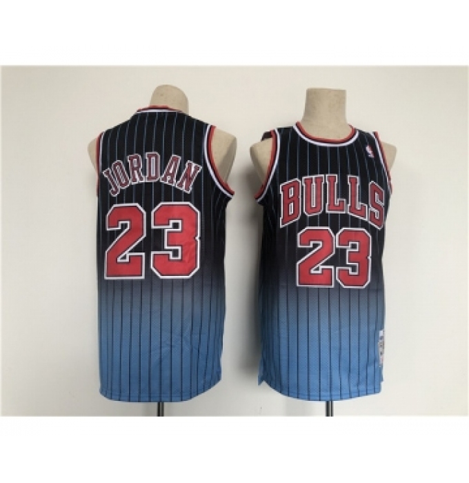 Men's Chicago Bulls #23 Michael Jordan Balck Throwback Stitched Jersey