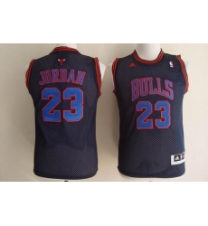 Youth Adidas Chicago Bulls #23 Michael Jordan Authentic Black Blue No. NBA Jersey