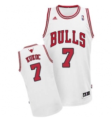 Men's Adidas Chicago Bulls #7 Tony Kukoc Swingman White Home NBA Jersey