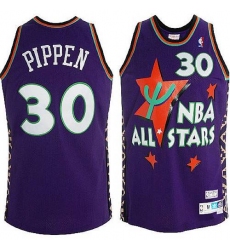 Men's Adidas Chicago Bulls #30 Scottie Pippen Authentic Purple 1995 All Star Throwback NBA Jersey