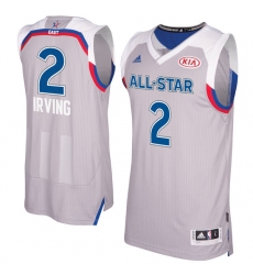 Men's Adidas Cleveland Cavaliers #2 Kyrie Irving Authentic Gray 2017 All Star NBA Jersey