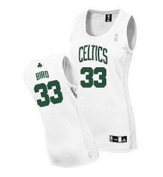 Women's Adidas Boston Celtics #33 Larry Bird Authentic White Home NBA Jersey