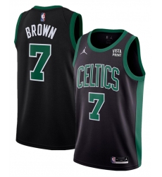 Men's Boston Celtics #7 Jaylen Brown Black Statement Edition Stitched Basketball Jersey