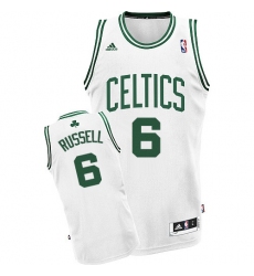 Men's Adidas Boston Celtics #6 Bill Russell Swingman White Home NBA Jersey