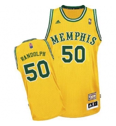 Men's Adidas Memphis Grizzlies #50 Zach Randolph Swingman Gold ABA Hardwood Classic NBA Jersey