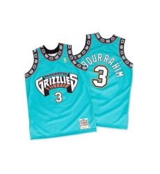 Men's Adidas Memphis Grizzlies #3 Shareef Abdur-Rahim Authentic Green Hardwood Classics Throwback NBA Jersey