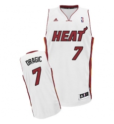 Men's Adidas Miami Heat #7 Goran Dragic Swingman White Home NBA Jersey