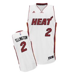 Men's Adidas Miami Heat #2 Wayne Ellington Swingman White Home NBA Jersey