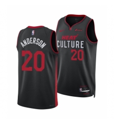 Men's Miami Heat #20 Kyle Anderson Black 2025 City Edition Stitched Basketball Jersey