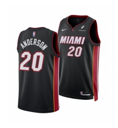 Men's Miami Heat #20 Kyle Anderson Black 2025 Icon Edition Swingman Stitched Basketball Jersey