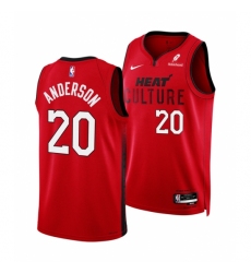 Men's Miami Heat #20 Kyle Anderson Red 2025 City Edition Stitched Basketball Jersey