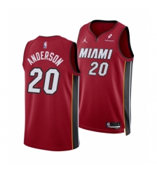 Men's Miami Heat #20 Kyle Anderson Red 2025 Statement Edition Swingman Stitched Basketball Jersey