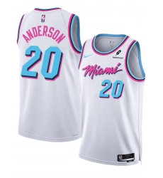 Men's Miami Heat #20 Kyle Anderson White 2025 City Edition Stitched Basketball Jersey