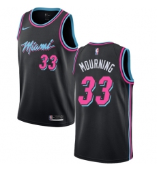 Youth Nike Miami Heat #33 Alonzo Mourning Swingman Black NBA Jersey - City Edition