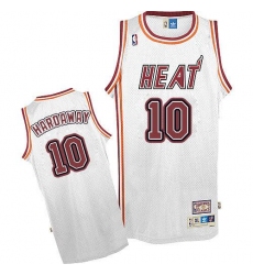 Men's Adidas Miami Heat #10 Tim Hardaway Authentic White Throwback NBA Jersey