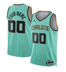 Men's Charlotte Hornets Active Player Custom Mint 2024-25 City Edition Stitched Basketball Jersey