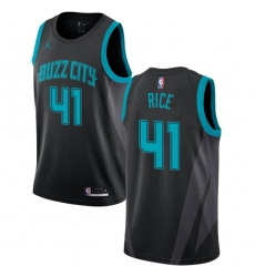Youth Nike Jordan Charlotte Hornets #41 Glen Rice Swingman Black NBA Jersey - 2018 19 City Edition