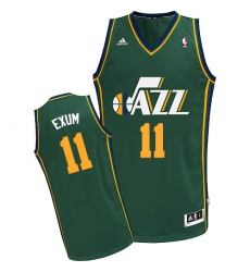 Men's Adidas Utah Jazz #11 Dante Exum Swingman Green Alternate NBA Jersey