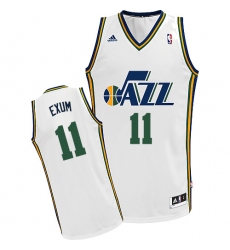 Men's Adidas Utah Jazz #11 Dante Exum Swingman White Home NBA Jersey