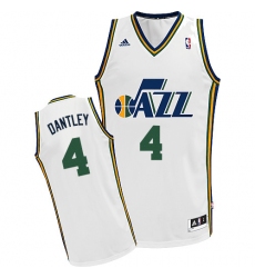 Men's Adidas Utah Jazz #4 Adrian Dantley Swingman White Home NBA Jersey