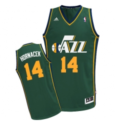 Men's Adidas Utah Jazz #14 Jeff Hornacek Swingman Green Alternate NBA Jersey