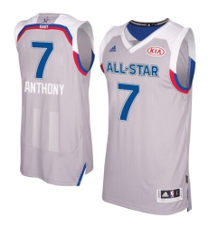 Men's Adidas New York Knicks #7 Carmelo Anthony Swingman Gray 2017 All Star NBA Jersey