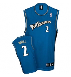 Men's Adidas Washington Wizards #2 John Wall Authentic Blue NBA Jersey