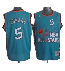 Men's Mitchell and Ness Washington Wizards #5 Juwan Howard Swingman Light Blue 1996 All Star Throwback NBA Jersey