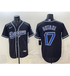 Men's Los Angeles Dodgers #17 Shohei Ohtani Black Fashion Cool Base Stitched Baseball Jersey